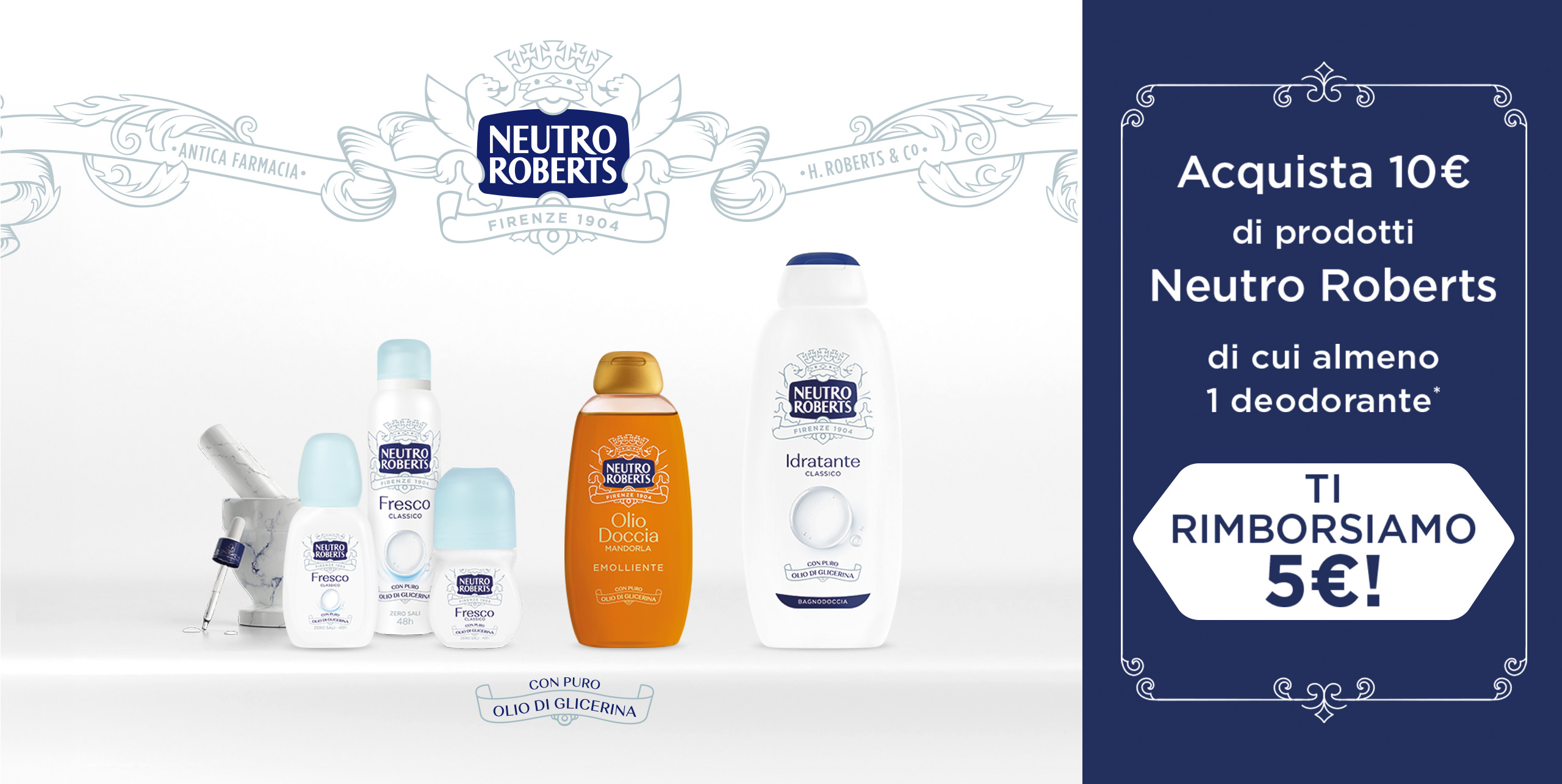Key visual del concorso Neutro Roberts ti rimborsa 5€!